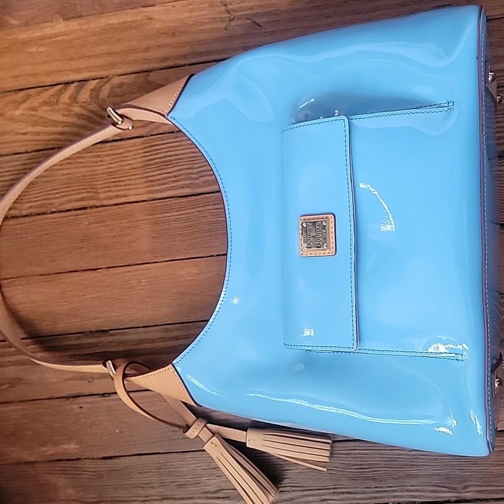 Dooney & Bourke Light Blue Patent Leather Tote